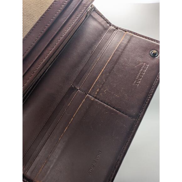 Vintage Full Inclusion Burberry HouseCheck Canvas & Leather Continental Wallet - Picture 10 of 13